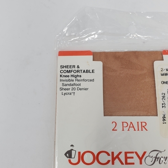 NOS VINTAGE JOCKEY FOR HER LOT OF 3 HOISERY PANTYHOSE NYLON STOCKINGS WOMEN - Picture 11 of 15